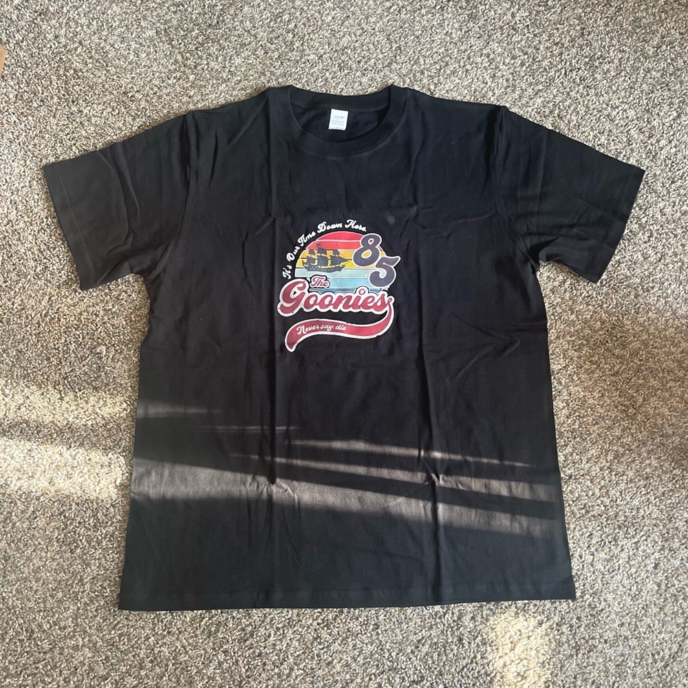 Black Goonies Graphic T-Shirt - Size L